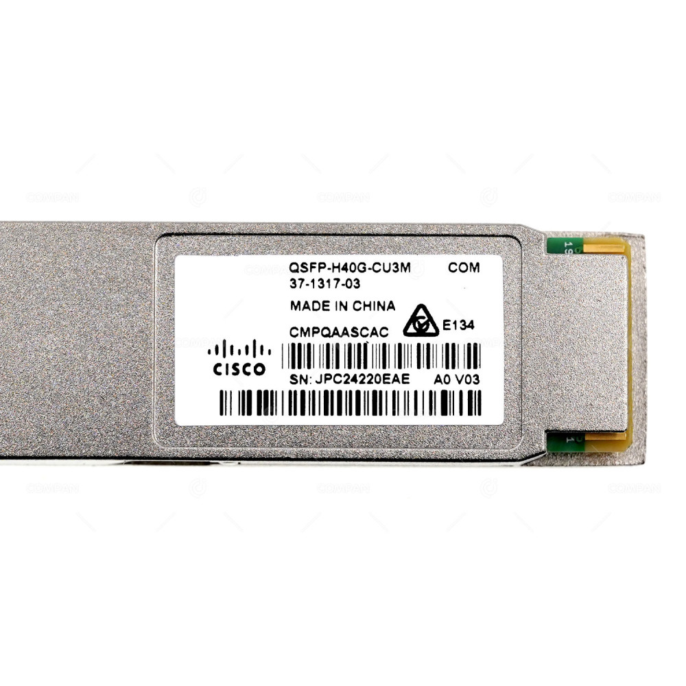 QSFP-H40G-CU3M CISCO 40GB QSFP+ DIRECT ATTACH DA COPPER CABLE 3M ORANGE 37-1317-03