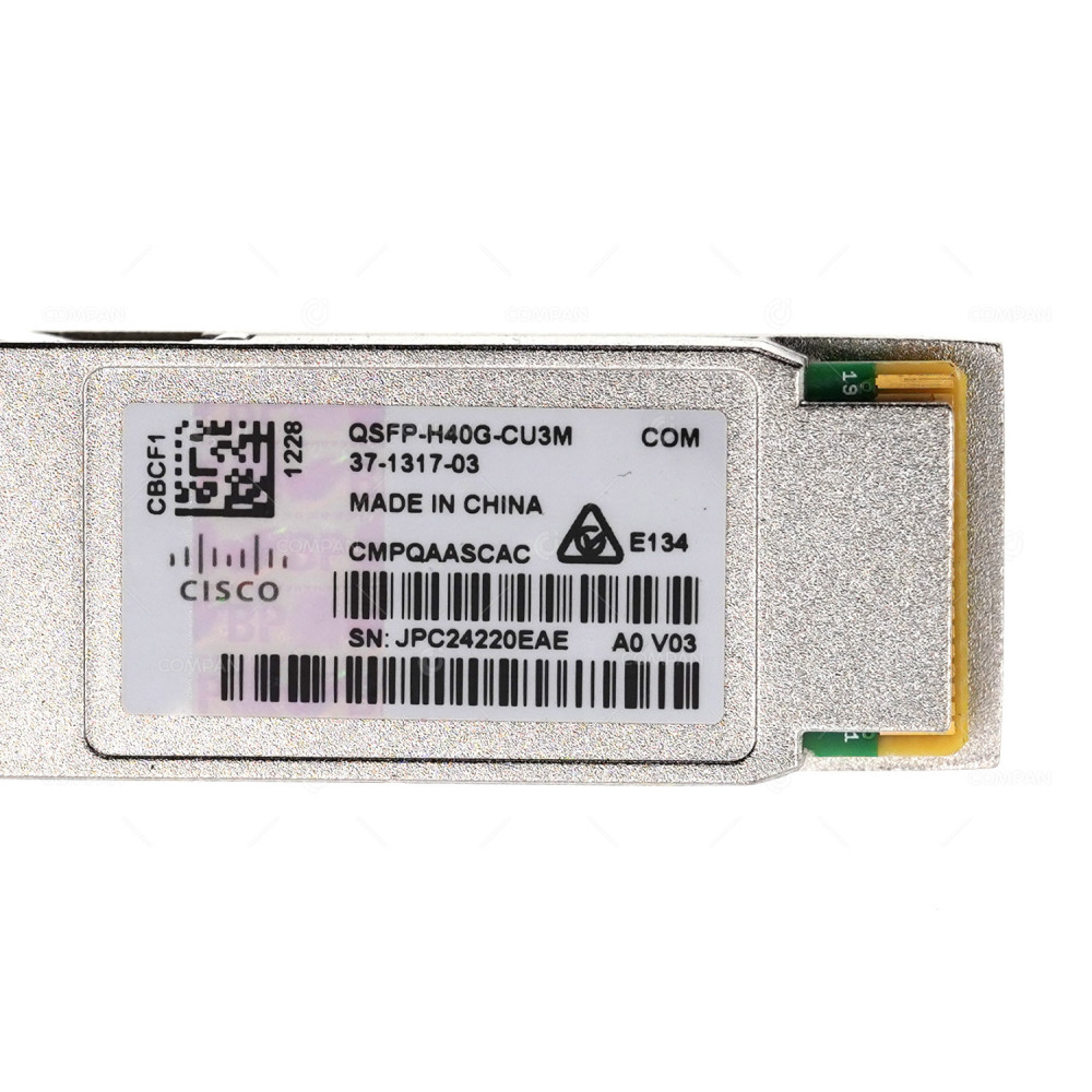 QSFP-H40G-CU3M CISCO 40GB QSFP+ DIRECT ATTACH DA COPPER CABLE 3M ORANGE 37-1317-03