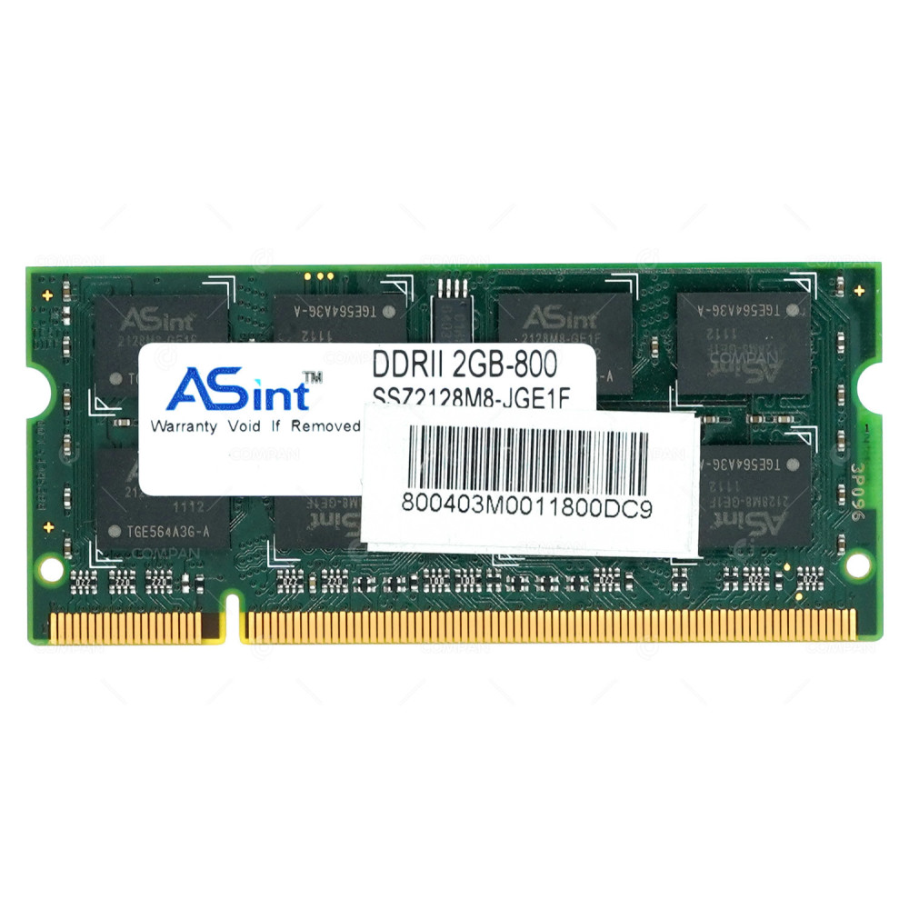 SSZ3128M8-JGE1F ASINT MEMORY 2GB PC2 6400 SODIMM DDR2 FOR LAPTOPS -