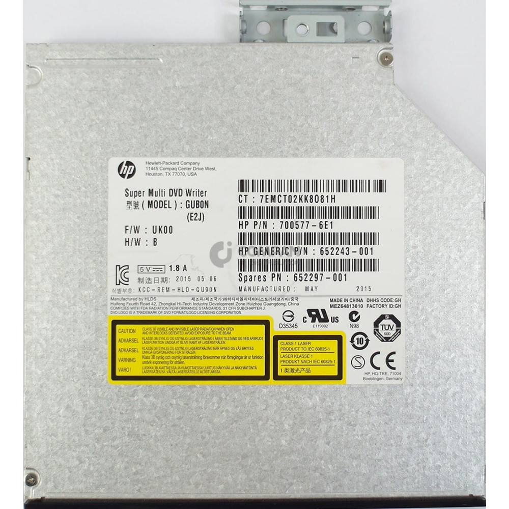 652297-001 HP SLIMLINE DVD ROM+RW 9.5MM SATA FOR G8 G9
