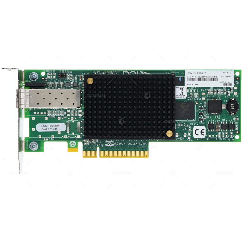 00JY847 LP IBM LPE12000 SINGLE PORT 8G SFP FC CONTROLLER LOW PROFILE PCI-E