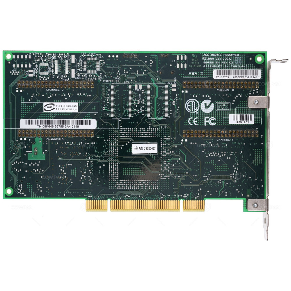 9K646 DELL MEGARAID I4 QUAD CHANNEL ATA IDE PCI RAID CONTROLLER CARD