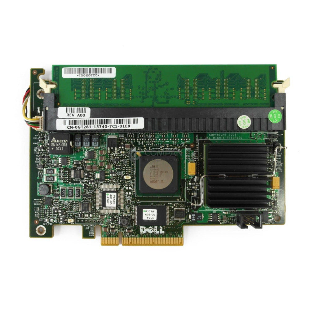 GT281 DELL PERC 5I DUAL CHANNEL SAS CONTROLLER - 0GT281