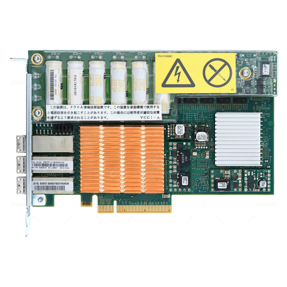 00E7353 IBM PCIE2 3-PORT 1.8GB CACHE WITH BATTERY 6G SAS RAID CONTROLLER ADAPTER FOR PSERIES POWER7 - 00E7265, 57B5, 00E7971, 00J0596, 00E9419