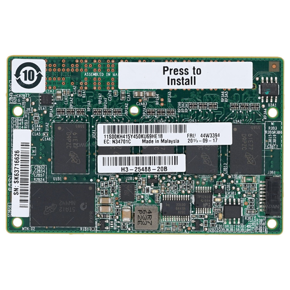 44W3394 IBM SERVERAID M5200 SERIES 2GB FLASH RAID 5 UPGRADE ADPATER - 00KH415