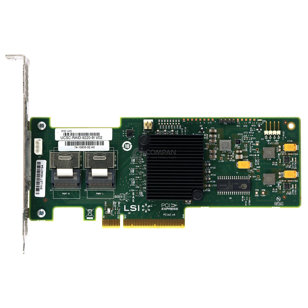 UCSC-RAID-9220-8I CISCO LSI MEGARAID SAS 9220-8I RAID CONTROLLER - L3-25083-16C, 74-10835-02