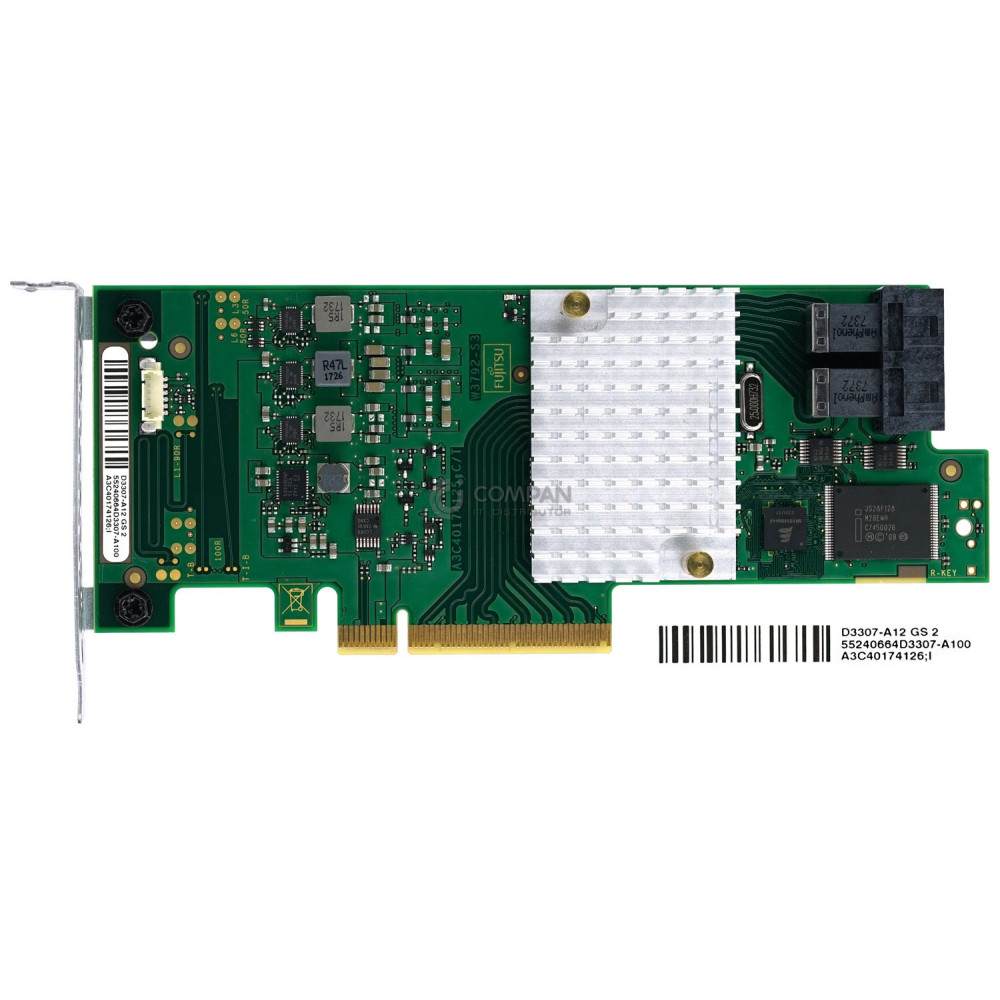A3C40174126 LP FUJITSU 8-PORT SAS 12G SATA 6G D3307-A12 PCIE RAID CONTROLLER LOW PROFILE - D3307-A12 LP