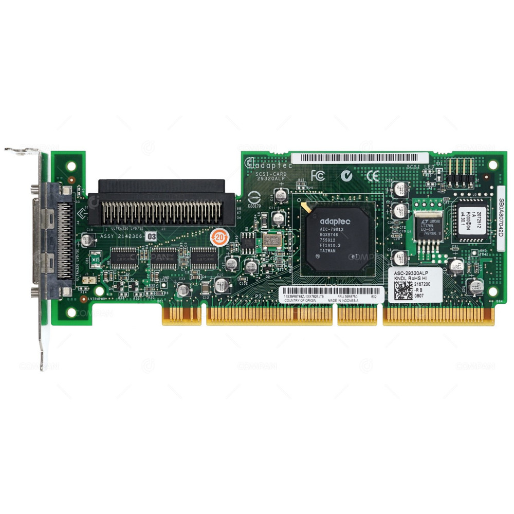 39R8750 LP IBM  ULTRA320 SCSI CONTROLLER 2 SINGLE CHANNEL PCI-X LOW PROFILE - ASC-29320ALP