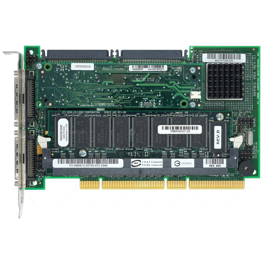 9M912 DELL PERC3 U160 SCSI CHANNEL PORT SHORT CORNTROLLER CARD  PCI-X - 09M912