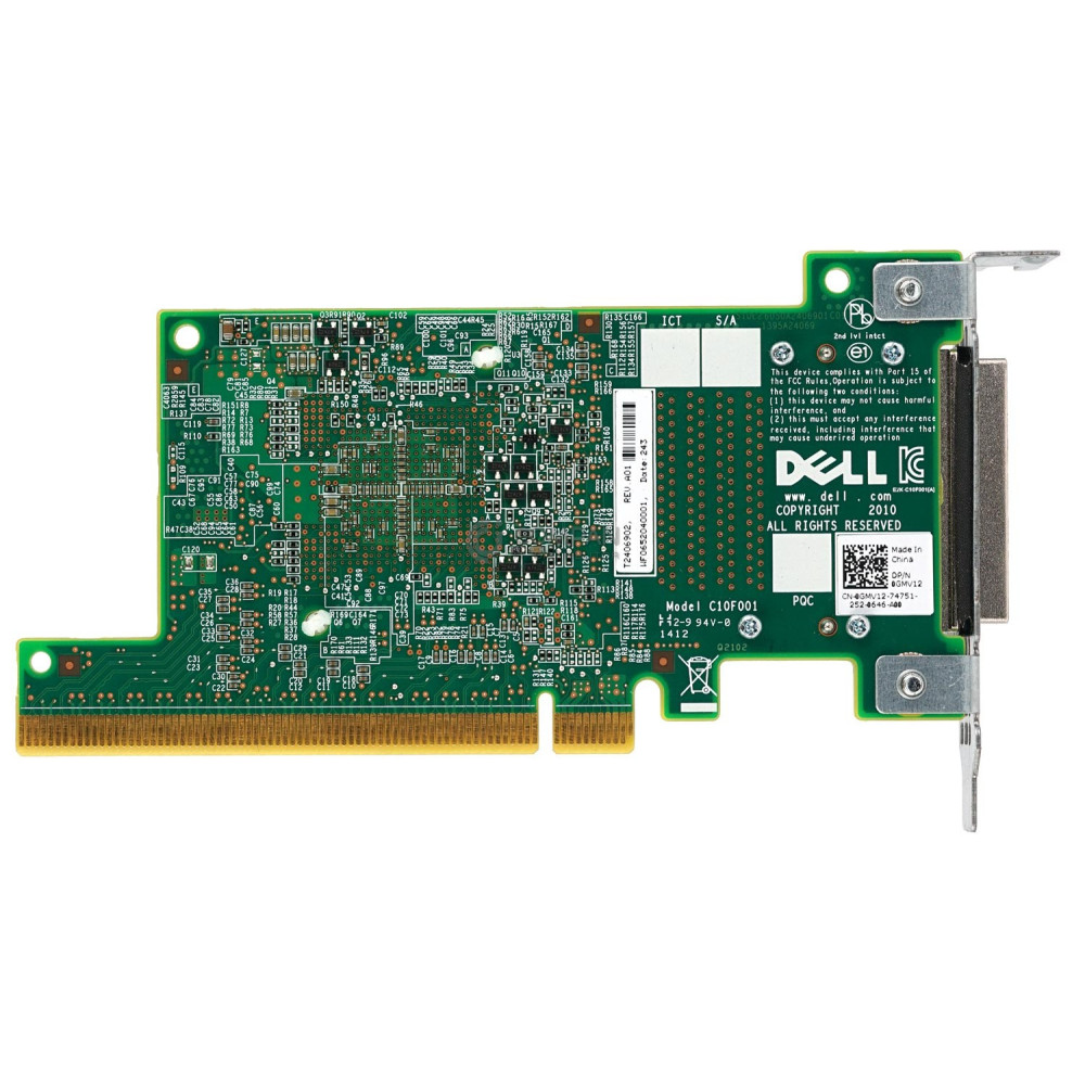 GMV12 LP DELL CONTROLLER CARD FOR DELL POWEREDGE C6145 LOW  PROFILE - 0GMV12 LP
