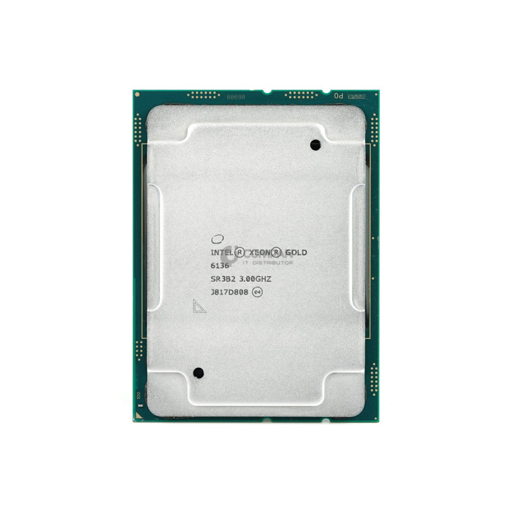 SR3B2 INTEL XEON GOLD 6136 CPU PROCESSOR 12 CORE 3.00GHZ 24.75MB 150W L3 CACHE