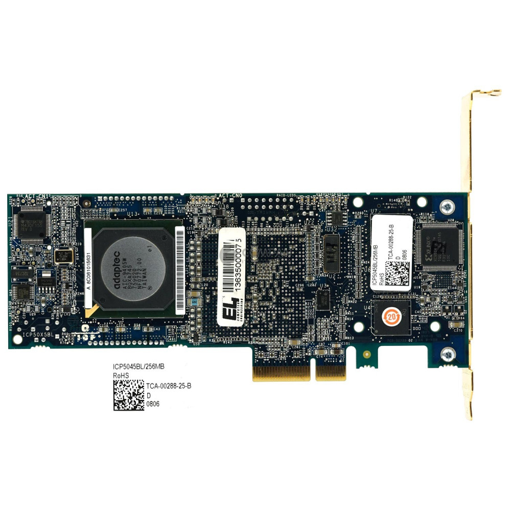 ICP5045BL-256MB ADAPTEC 256MB SAS 3G RAID PCIE CONTROLLER
