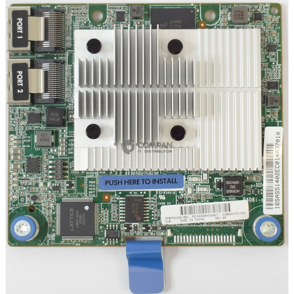836260-002 HP SMART ARRAY P408I-A SR 12GB/S SAS 8 LANE 2GB FBWC MODULAR CONTROLLER 804334-002, 804331-B21