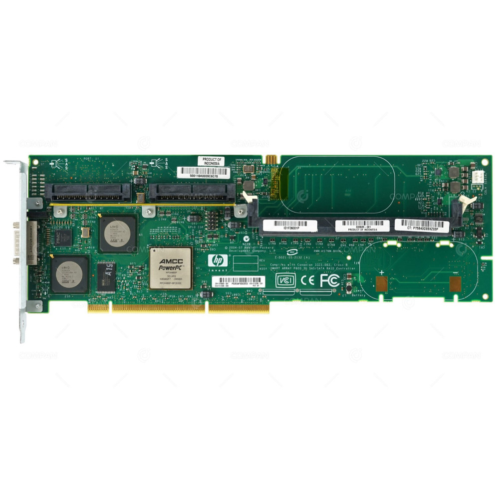 370855-001 HP SMART ARRAY P600 PCI-X SAS SATA ONE INTERNAL X4 SFF8484 AND ONE EXTERNAL SFF 8470 PORT RAID CONTROLLER