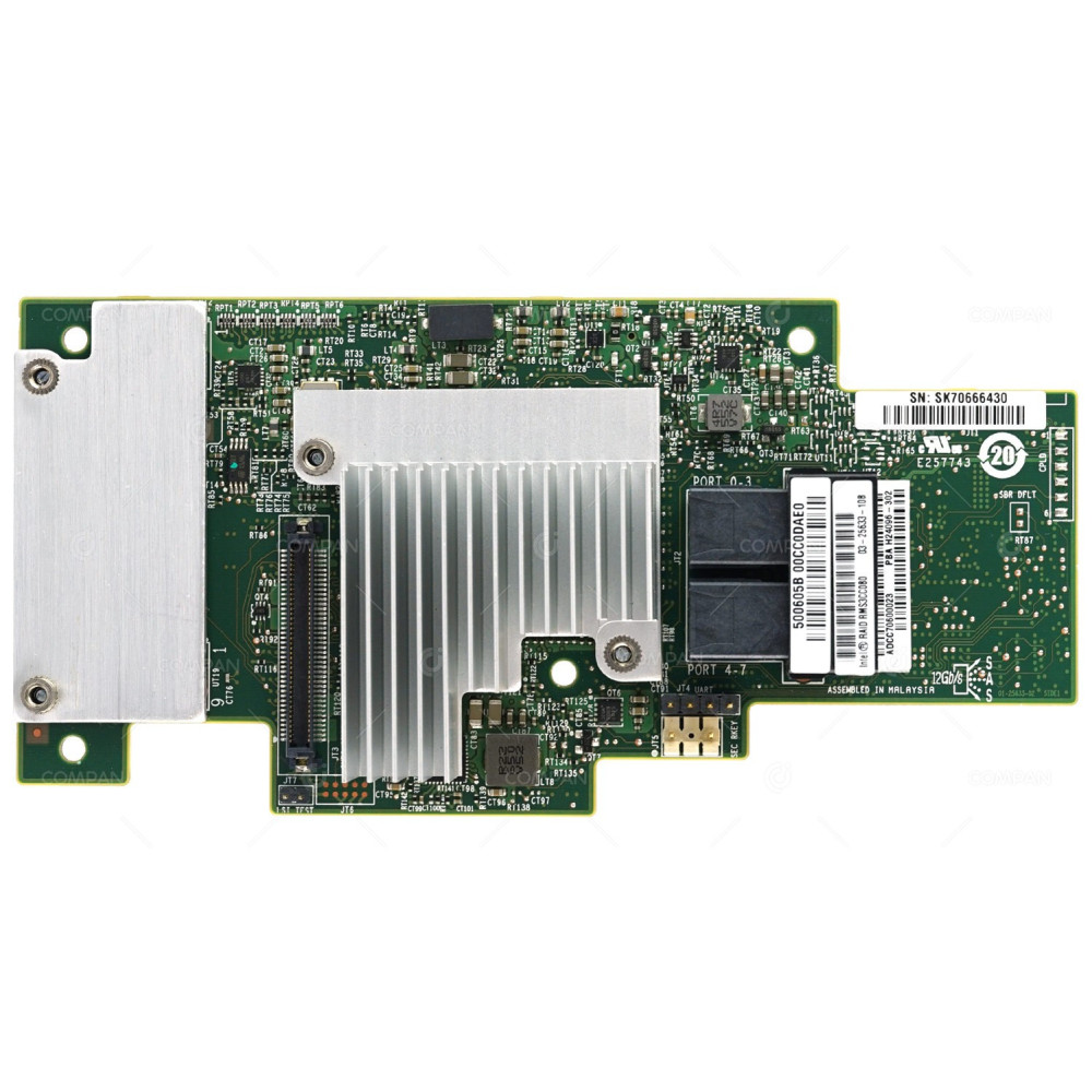 H24096-302 INTEL RMS3CC080 INTEGRATED RAID CONTROLLER SAS 12GBPS PCIE 3.0 X8 DUAL MINI SAS PORT SFF-8643 03-25633-10B