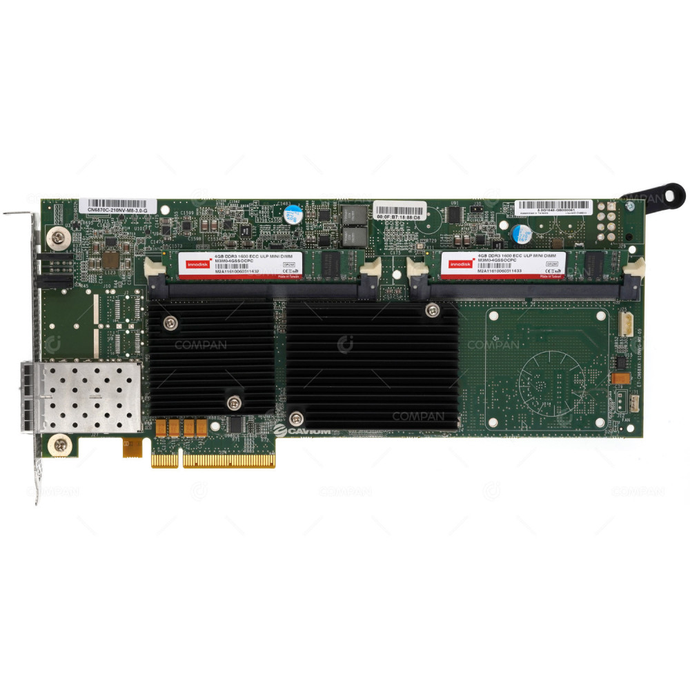 CN6870C-210NV-M8-3.0-G CAVIUM NETWORKS DUAL PORT 10GB 8MB CACHE MINI DIMM INTERFACE CARD 30-100140-03, ET-CN68XX-X10NVG-MX-05