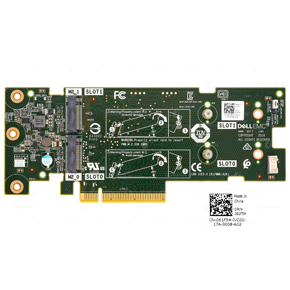61F54 NO BRACKET  DELL DUAL M.2 SATA SSD BOSS S1 CARD FOR POWEREDGE SERVERS
