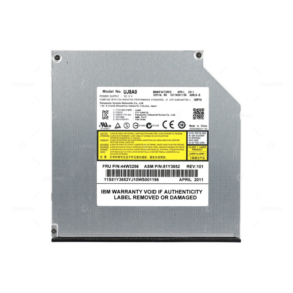 44W3256 IBM DVD+R/RW DL ULTRABAY SLIM SATA 12.7MM FOR X3650 M4