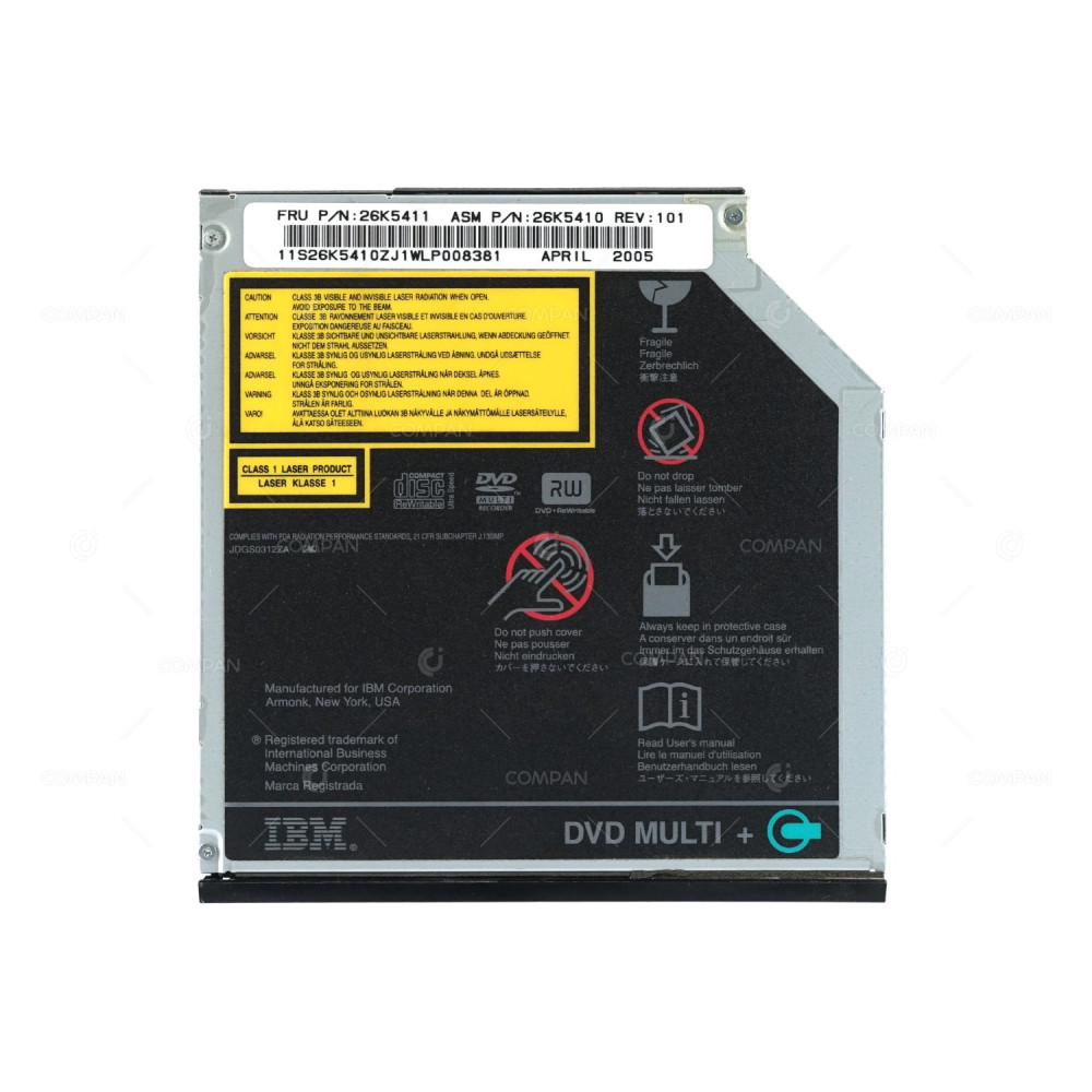 26K5411 IBM DVD+R/RW SLIMLINE IDE OPTICAL DRIVE 26K5410