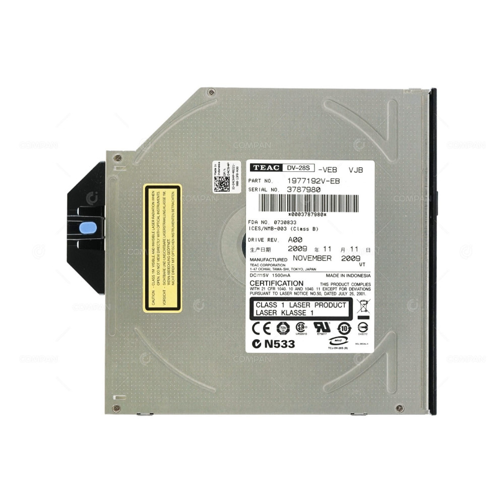 4C94P DELL DVD -ROM 12.7MM SLIMLINE SATA FOR POWEREDGE R SERIES 04C94P, 1977192V-EB, DV-28S,