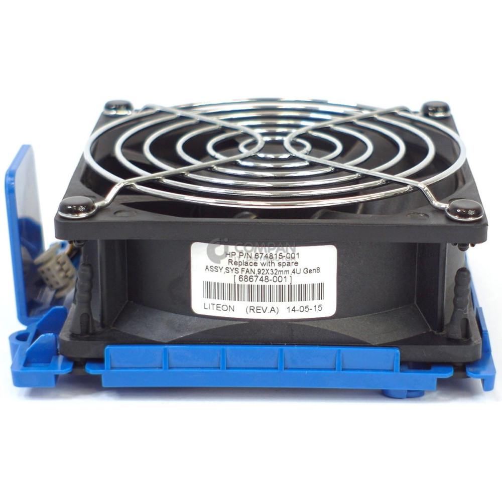686748-001 HP REAR SYSTEM FAN DC12V 92MM X 32MM FOR HPE PROLIANT ML310E G8 V2