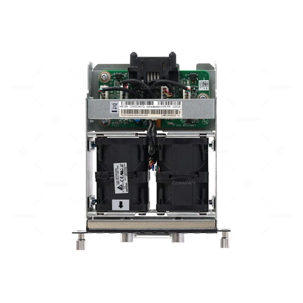 JG552A HPE X711 FRONT PORT SIDE TO BACK POWER SIDE AIRFLOW HIGH VOLUME FAN TRAY FOR FLEXFABRIC 5700 JG896A, JG894A, JG898AA LSWM1HFANSCB, GFC0412DS