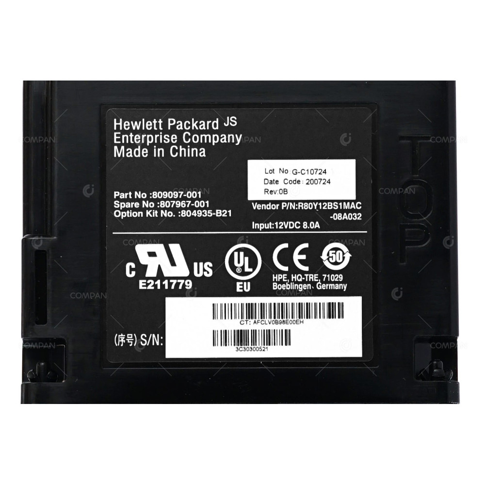 807967-001 HPE COOLING FAN MODULE FOR SYNERGY 12000 FRAME 809097-001, 804935-B21, R80Y12BS1MAC-08A032