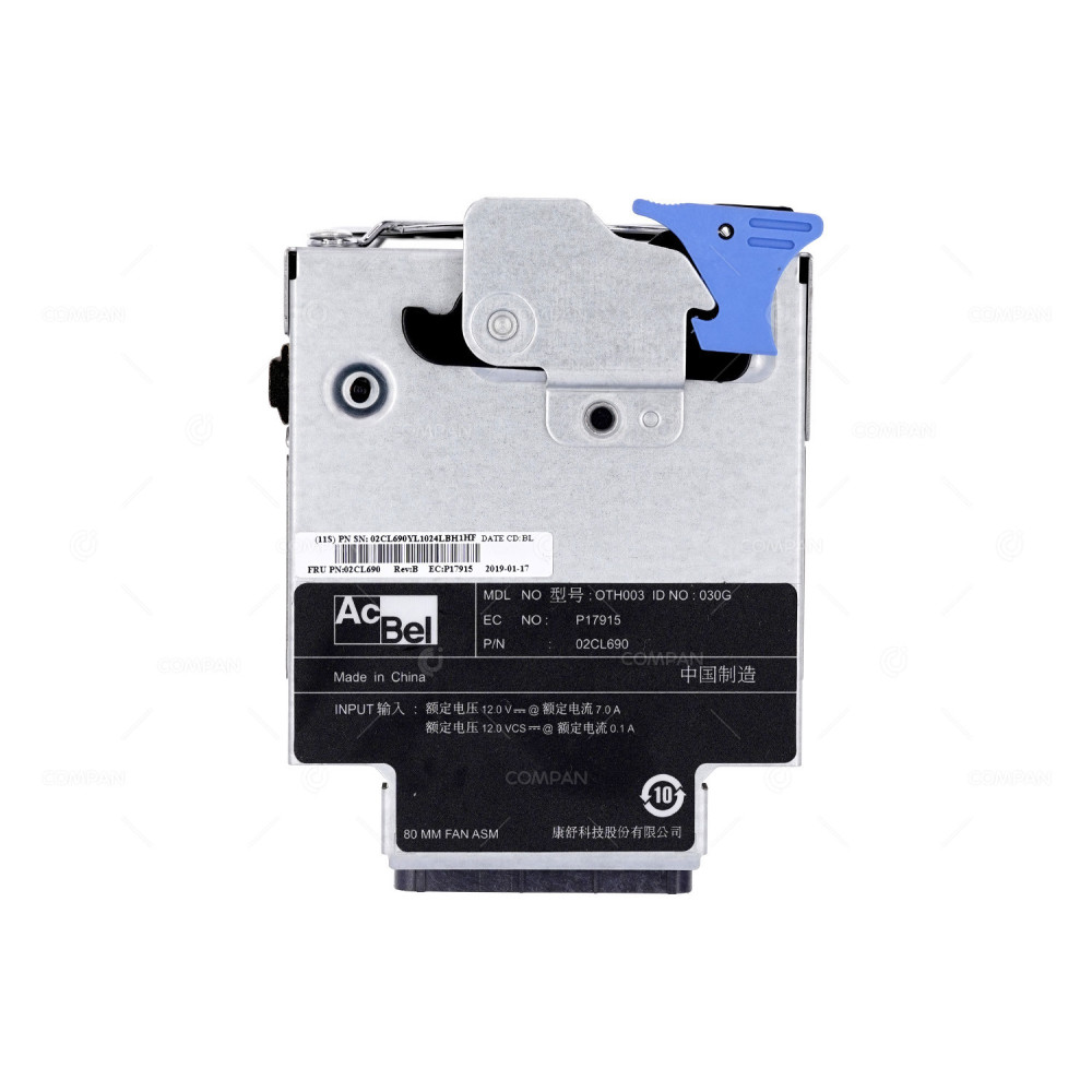 02CL690 IBM 80MM FRONT SERVER FAN ASSEMBLY FOR E980 PSERIES POWER 9 OTH003