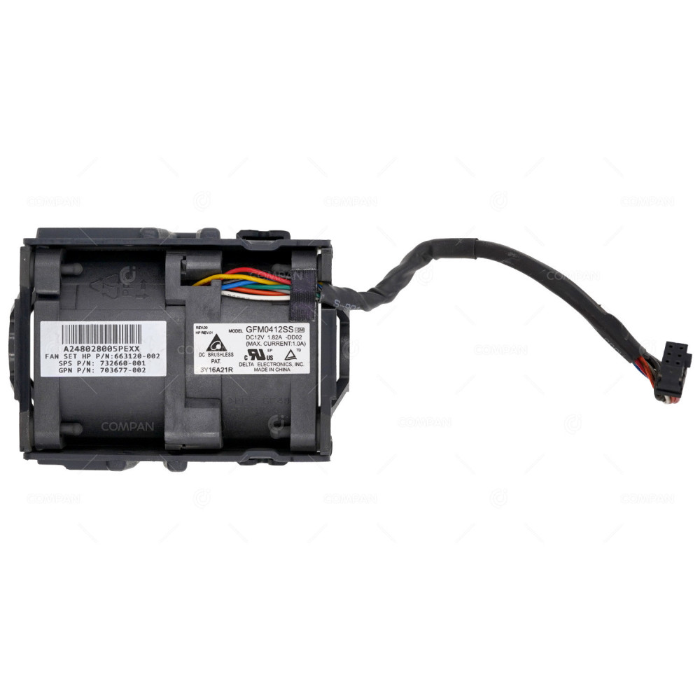 732660-001 HP FAN 12V FOR DL160 G8 703677-002, 663120-003, GFM0412SS