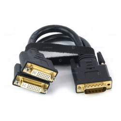 LFH59-2DVI-IDL 0.23M LFH 59 MALE TO DUAL DVI-I DUAL LINK FEMALE 0.23M CABLE -