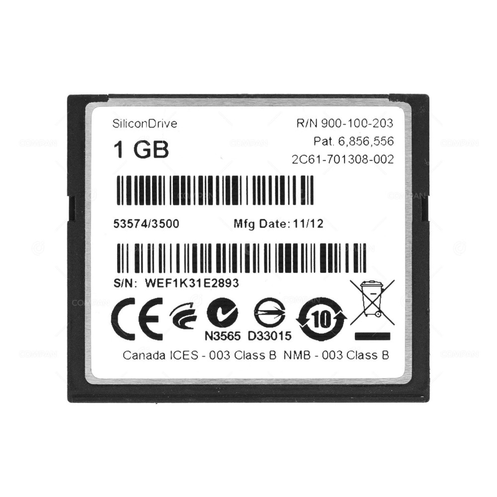 SSD-C01G-3500 WD SILICONDRIVE 1GB COMPACT FLASH CARD -