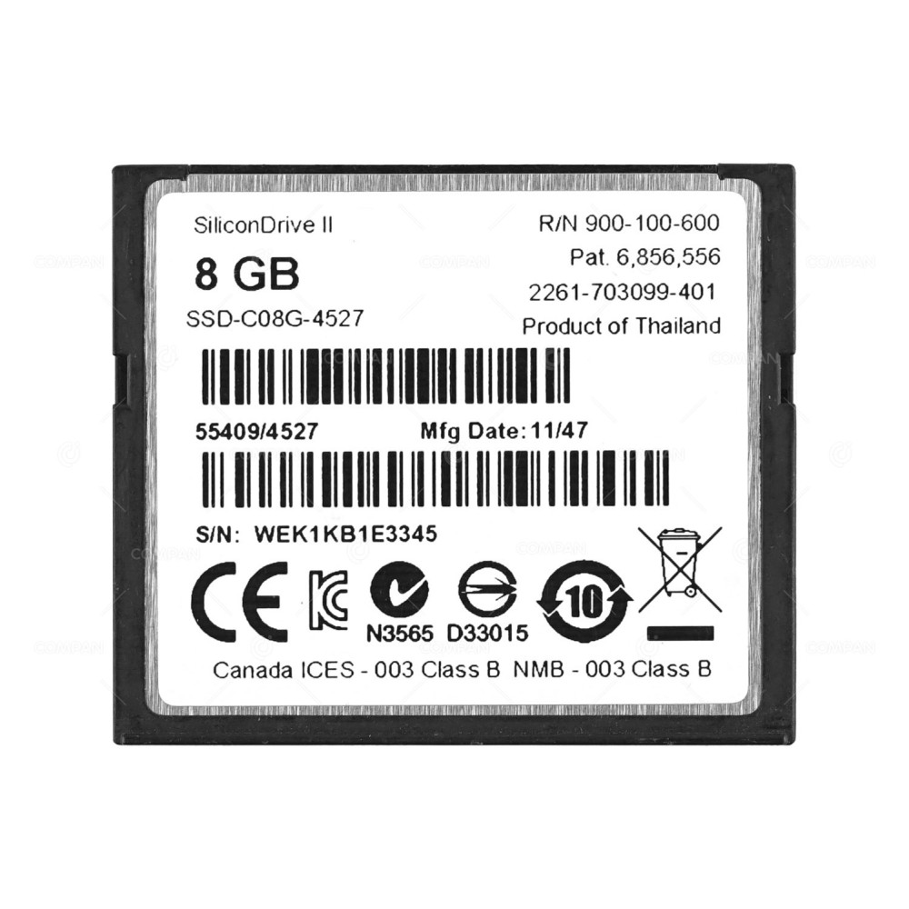 SSD-C08G-4527 F5 NETWORKS COMPACT 8GB SILICONDRIVE II FLASH CARD MEM-0094-01, 2261-703099-401