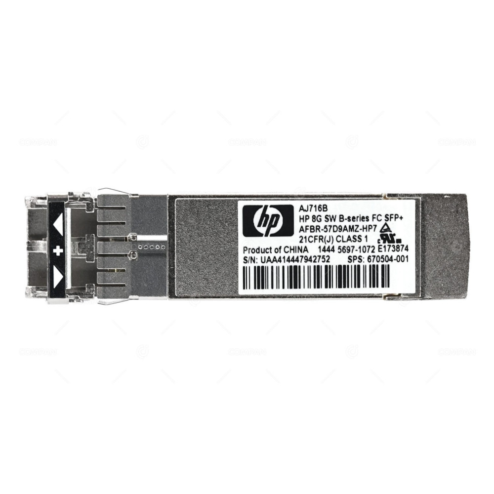 670504-001 / HP OPTICAL TRANSCEIVER 8GB S-WAVE B-SERIES FC SFP+ 1 PK