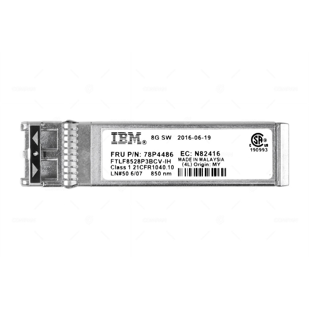 78P4486 IBM 8GB SFP+ SW 850NM OPTICAL TRANSCEIVER