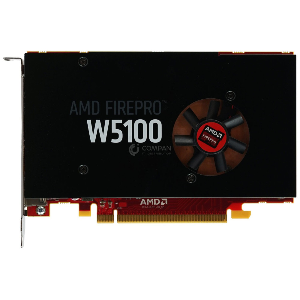 W2C47 DELL AMD FIREPRO W5100 4GB 128-BIT 4XDP GPU PCI-E 3.0 X16 GDDR5 VIDEO GRAPHICS CARD 0W2C47