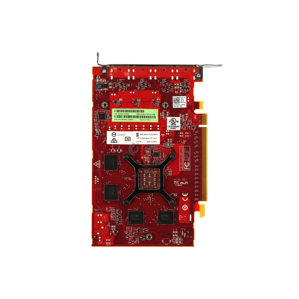 W2C47 DELL AMD FIREPRO W5100 4GB 128-BIT 4XDP GPU PCI-E 3.0 X16 GDDR5 VIDEO GRAPHICS CARD 0W2C47