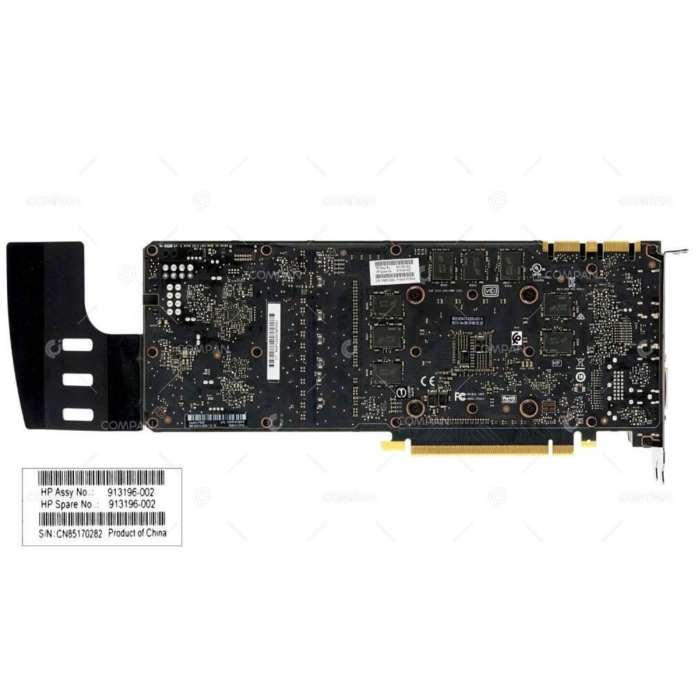 913196-002 HP NVIDIA QUADRO P5000 16GB DDR5 PCIE 3.0 X16