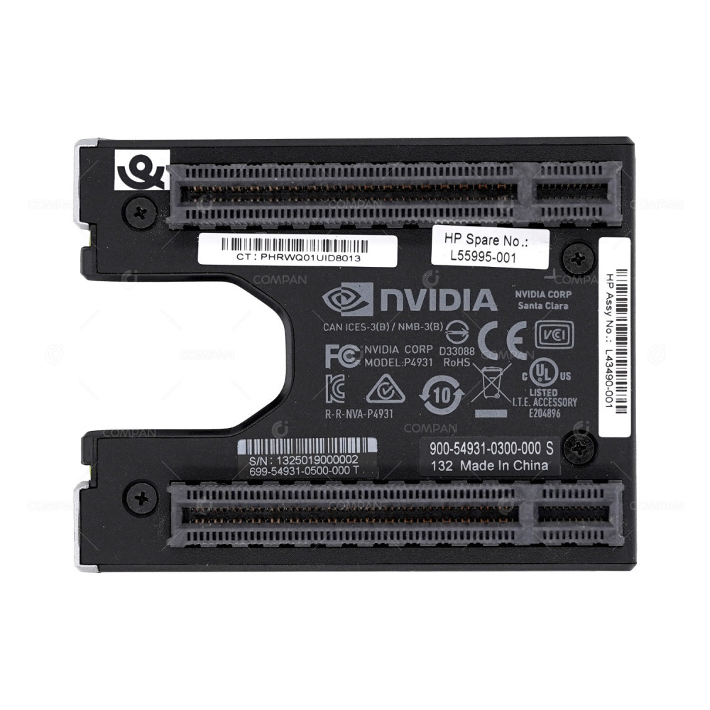 L55995-001 HP NVIDIA QUADRO RTX X16 NVLINK 2 SLOT FOR Z8 G4 699-54931-0500-000, 900-54931-0300-000, L43490-001