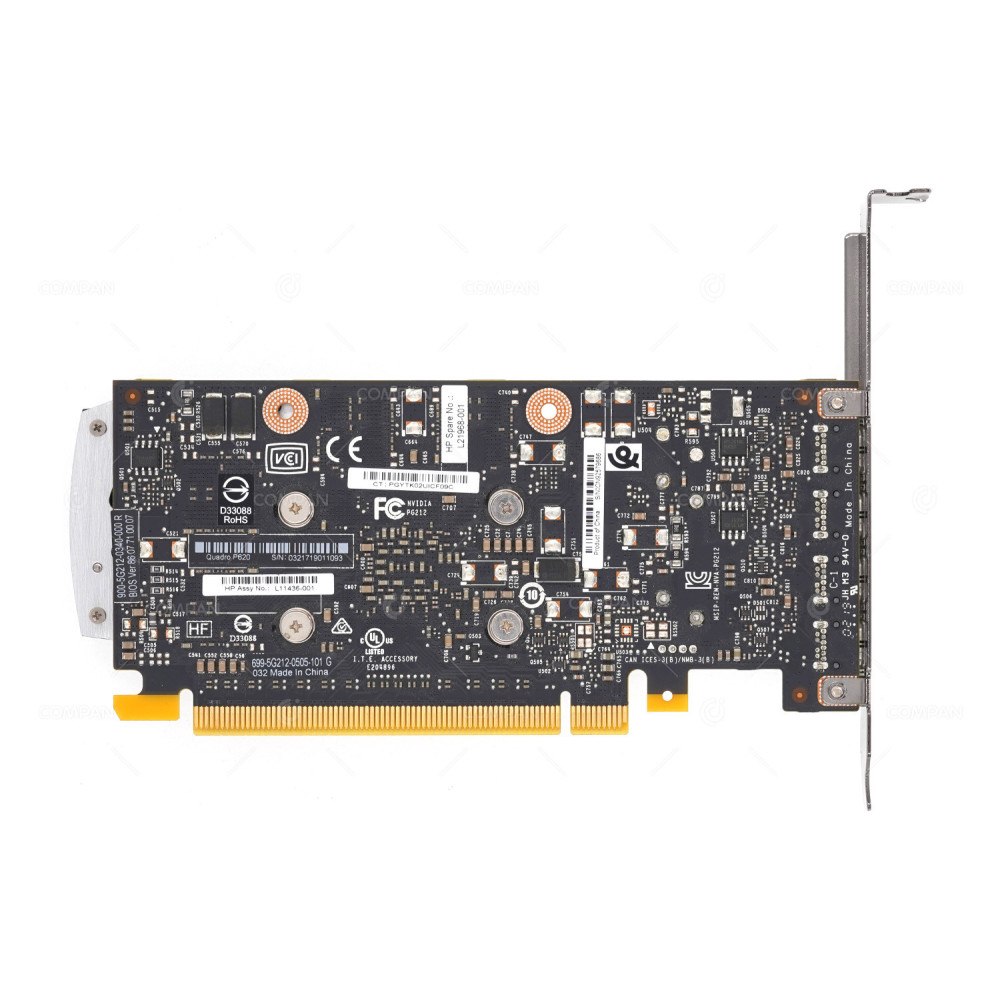 L21968-001 HP NVIDIA QUADRO P620 2GB GDDR5 PCIE 3.0 X16 4X MINI DISPLAY PORT