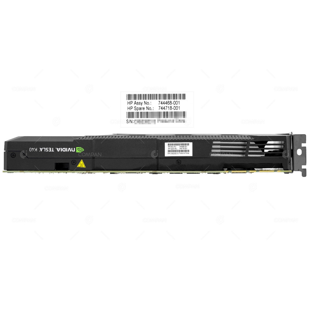 744718-001  HP NVIDIA TESLA K40 12GB GDDR5 PCIE 3.0 X16 GPU ACCELERATOR
