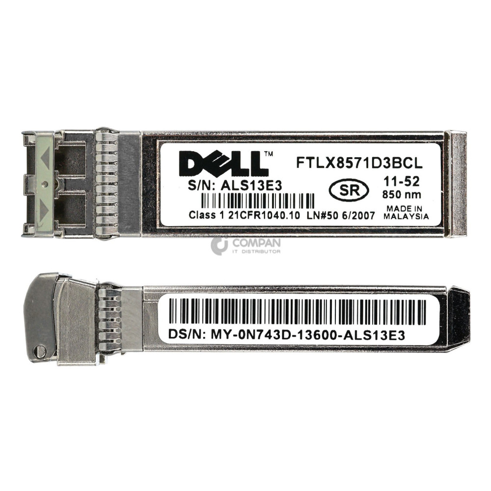 N743D DELL 10GB SFP+ 850NM OPTICAL TRANSCEIVER