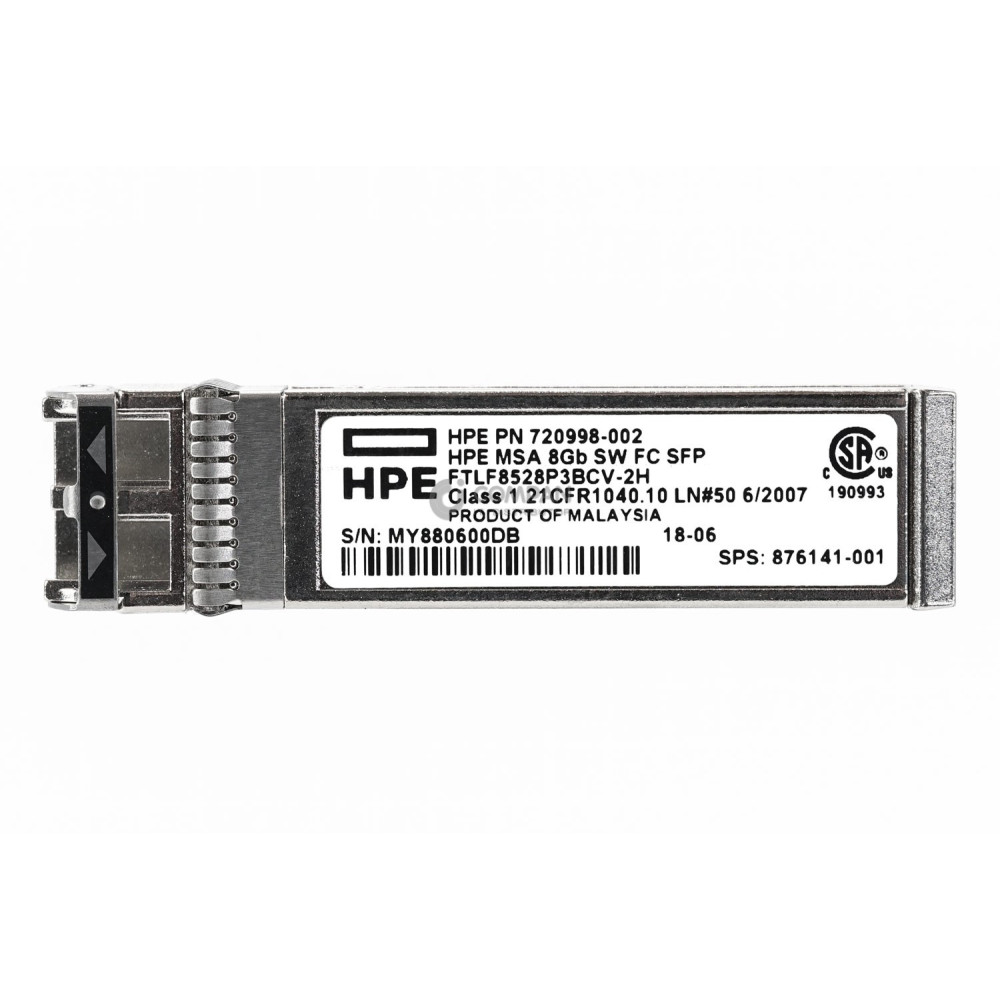 876141-001 HPE OPTICAL TRANSCEIVER MSA 8GB SHORT WAVE FIBRE CHANNEL SFP