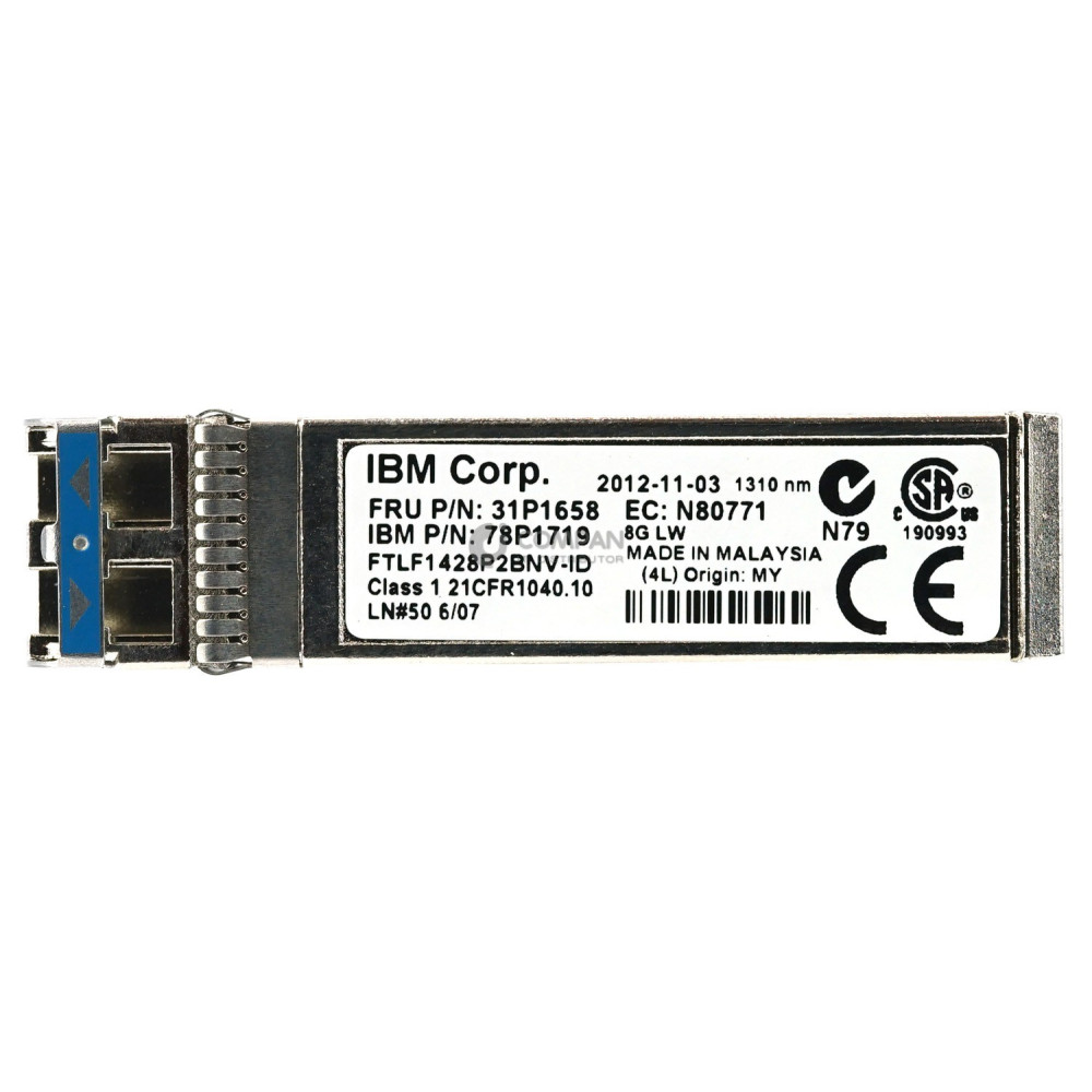 31P1658 / IBM 8GB SFP LONG WAVE 1310NM 10KM TRANSCEIVER / 78P1719