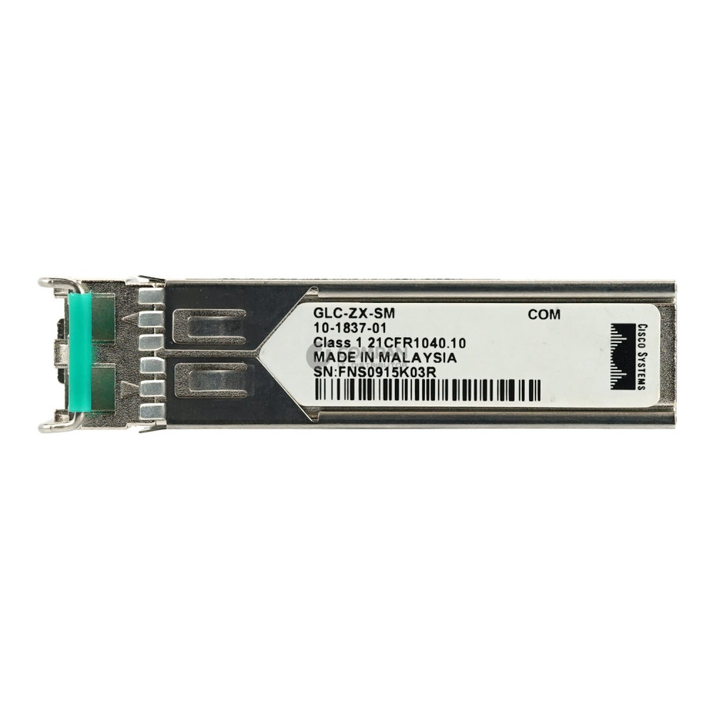 GLC-ZX-SM CISCO 1000BASE-ZX SFP 1550NM 70KM TRANSCEIVER 10-1837-01
