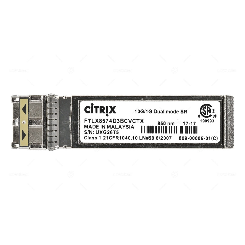 809-00006-01 CITRIX 10G/1G DUAL MODE SR 850NM OPTICAL TRANSCEIVER