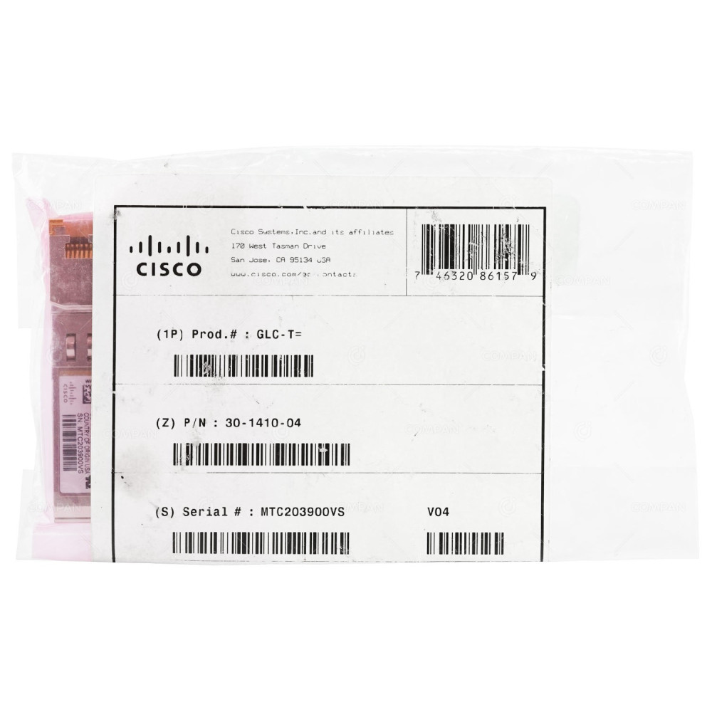 GLC-T NEW CISCO 1000BASE-T SFP TRANSCEIVER 30-1410-04