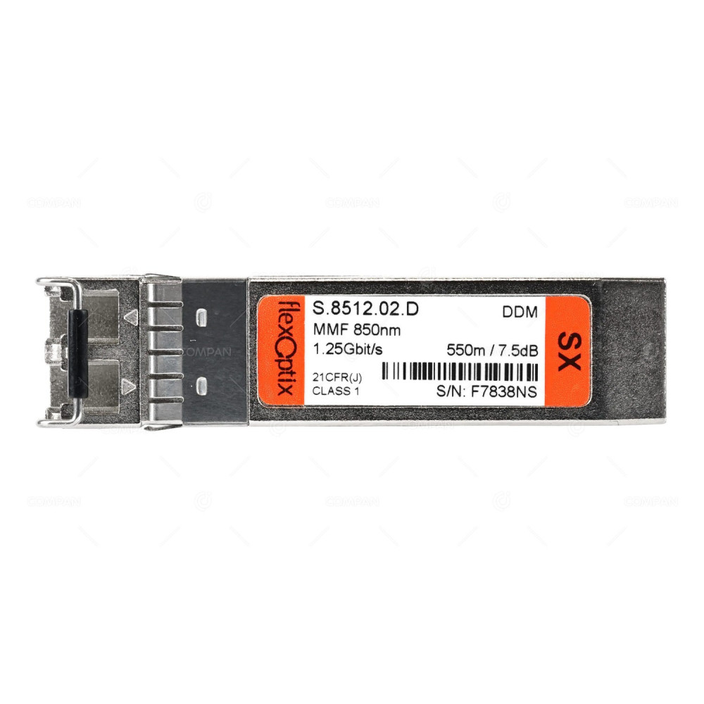 S.8512.02.D FLEXOPTICS 1GB MMF 850NM SX 1.25 GBIT/S 550M/ 7.5DB OPTICAL TRANSCEIVCER -