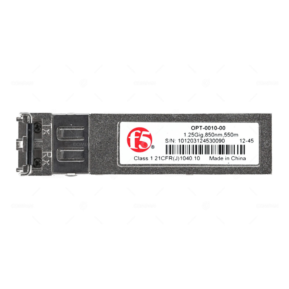 OPT-0010-00  F5 NETWORKS OPTICAL TRANSCEIVER 1000BASE 1.25GB SFP SX 850NM