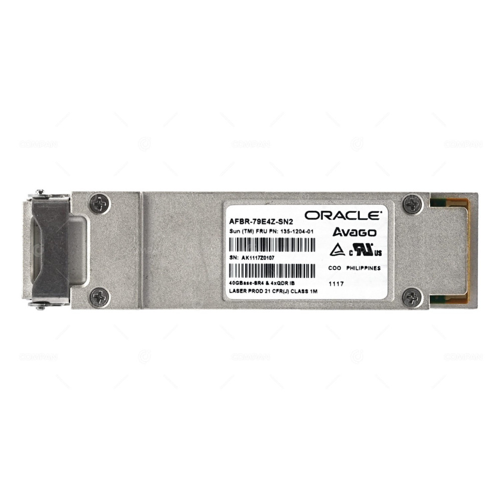 135-1204-01 SUN OPTICAL TRANSCEIVER 40GBASE-SR4 QSFP+ QDR INFINIBAND 850NM