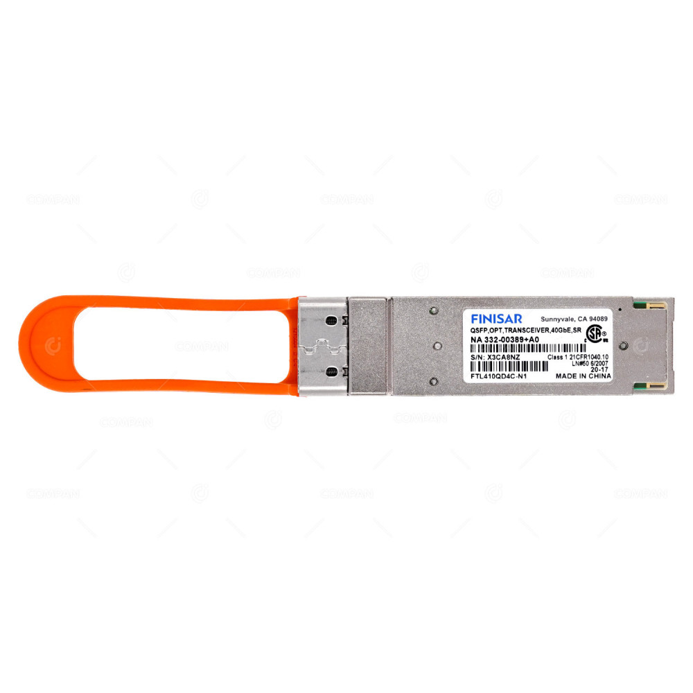 332-00389 NETAPP 40GB QSFP+ SR4 SHORT RANGE 300M OPTICAL TRANSCEIVER FTL410QD4C-N1